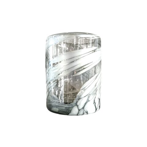 Vaso Rehilete Cristal Con Blanco 10x8