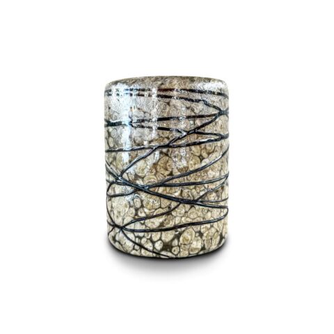 Vaso Marmoleado Telaraña Tierra y Arena 10x8
