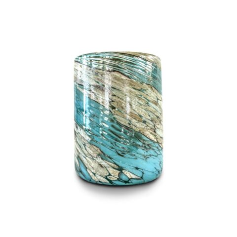 Vaso Marmoleado Rehilete Mar y Arena 10x8