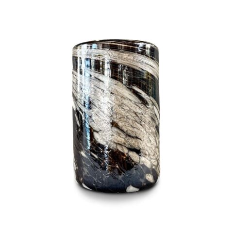 Vaso Marmoleado Rehilete Tierra y Arena 13x8