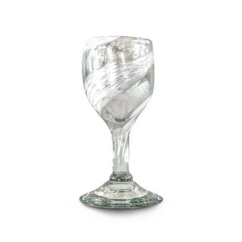 Tequilero Copa Rehilete Cristal Con Blanco
